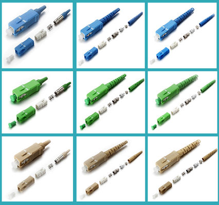 FTTXのための0.9mm 2.0mm 3.0mm繊維のパッチ・コードのコネクターSC APCのタイプ