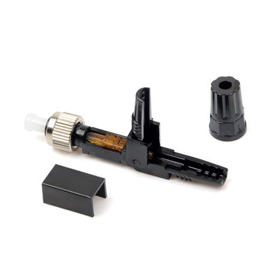 黒いFtthは光ファイバケーブルのコネクターの単モード速いコネクターを埋め込んだ