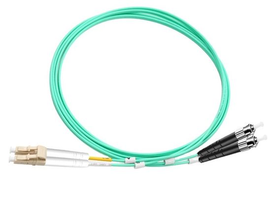 2.0mmのLcのへの2m多重モードの二重繊維光学StはOM3低い挿入損失をパッチ・コード