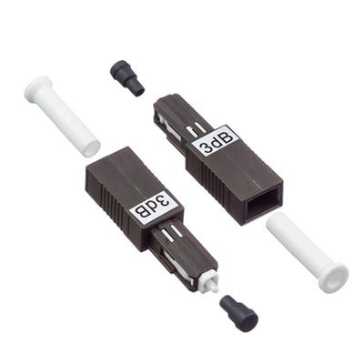MU/UPCは固定コネクタのFtthの繊維光学の減衰器の単一モード1dB 25dBを